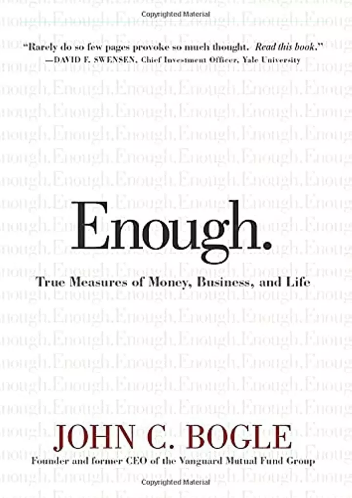 read pdf enough true measures of money business