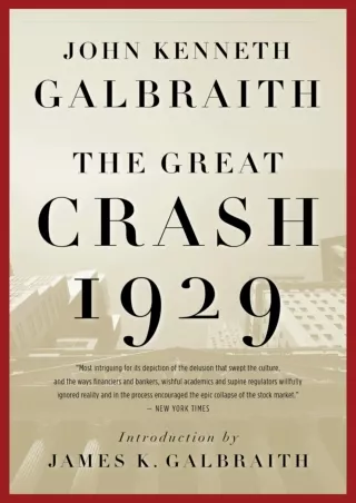 [READ DOWNLOAD] [PDF] DOWNLOAD  The Great Crash 1929 full