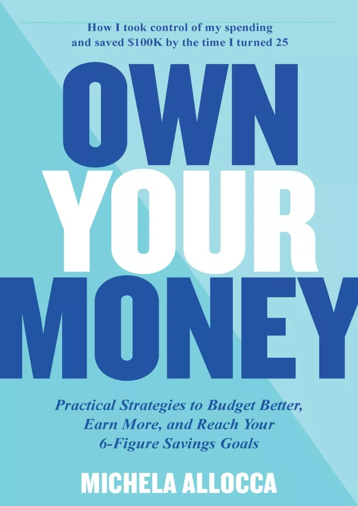 read pdf own your money practical strategies