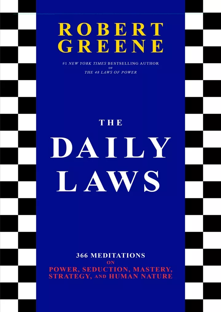 pdf read online the daily laws 366 meditations