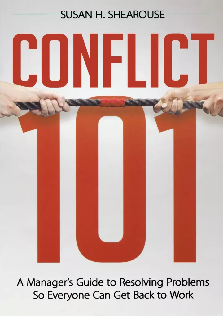 pdf read online conflict 101 a manager s guide