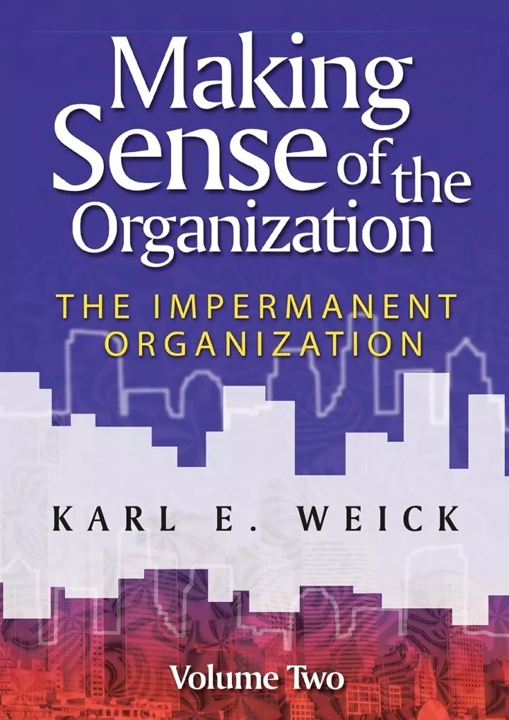 read pdf making sense of the organization volume