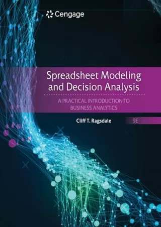 get [PDF] Download PDF/READ  Spreadsheet Modeling and Decision Analysis: A Pract