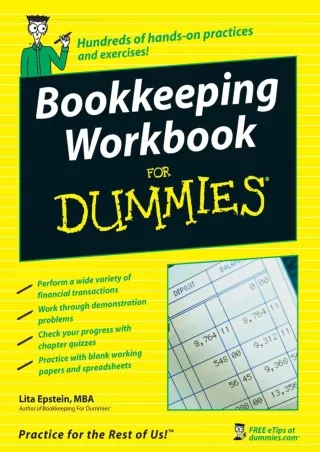 Download Book [PDF] PDF/READ/DOWNLOAD  Bookkeeping Workbook For Dummies read