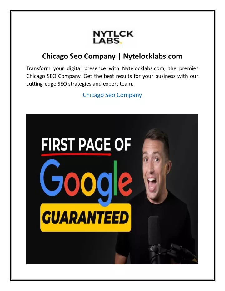 chicago seo company nytelocklabs com