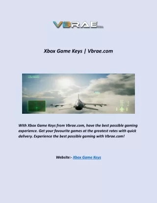 Xbox Game Keys   Vbrae com