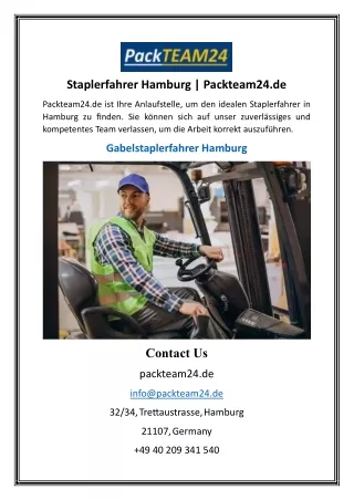 staplerfahrer hamburg packteam24 de