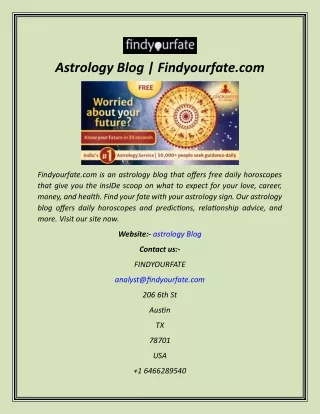 Astrology Blog  Findyourfate