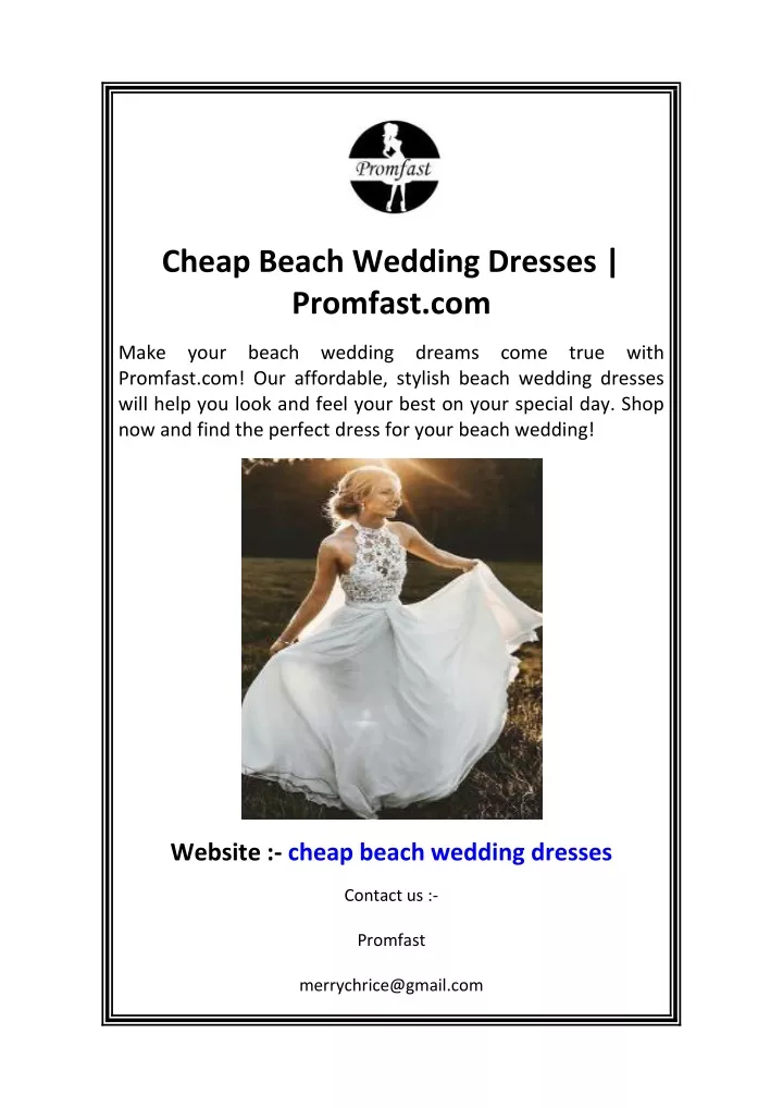 cheap beach wedding dresses promfast com