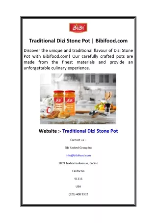 Traditional Dizi Stone Pot  Bibifood.com