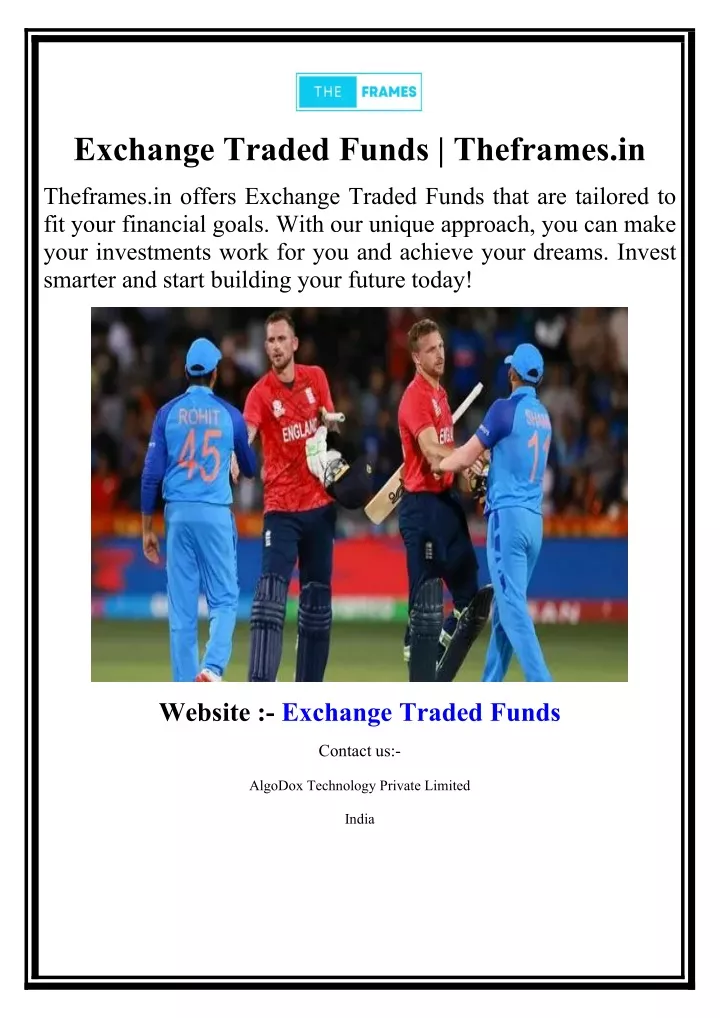 exchange traded funds theframes in