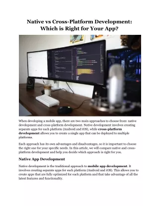 native vs cross platform development which