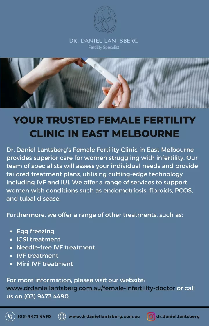 your trusted female fertility clinic in east