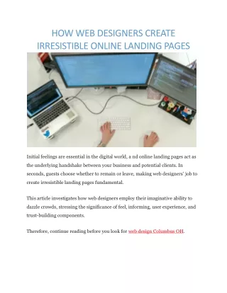 how web designers create irresistible online