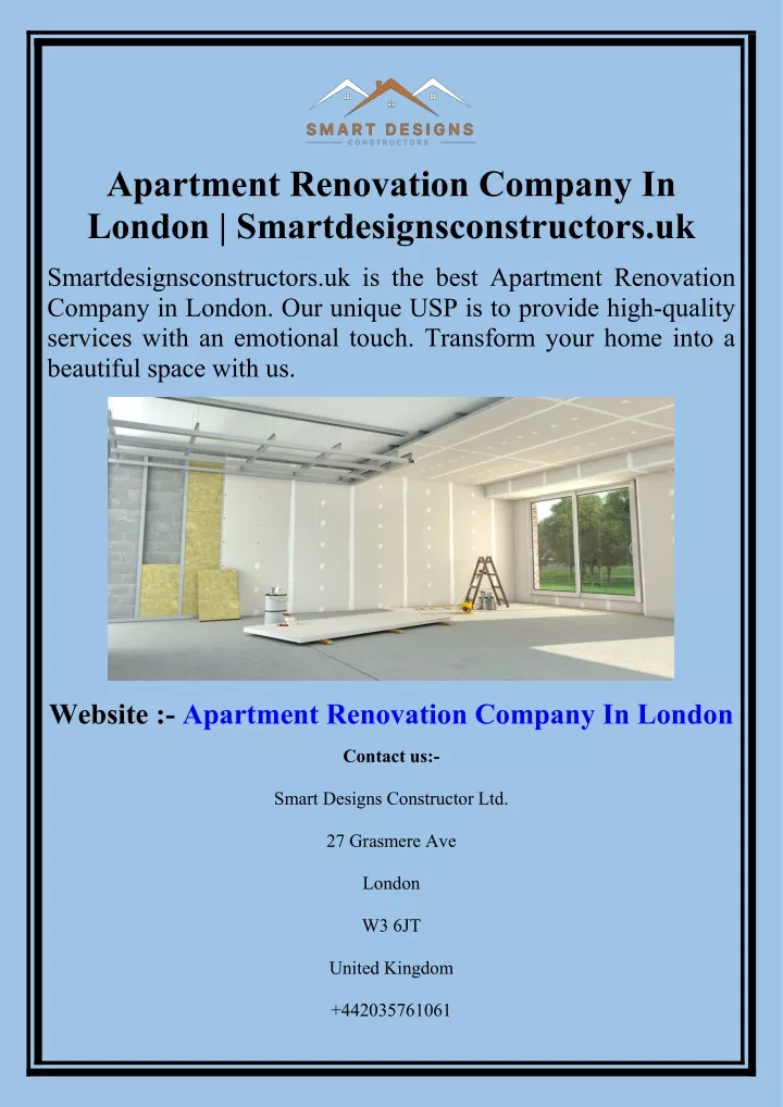 apartment renovation company in london