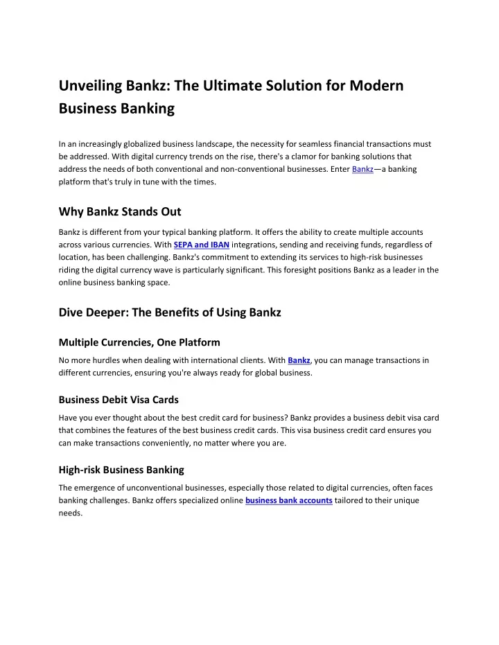unveiling bankz the ultimate solution for modern