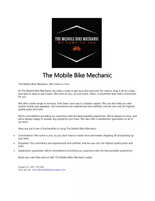 mobile cycle mechanic near me