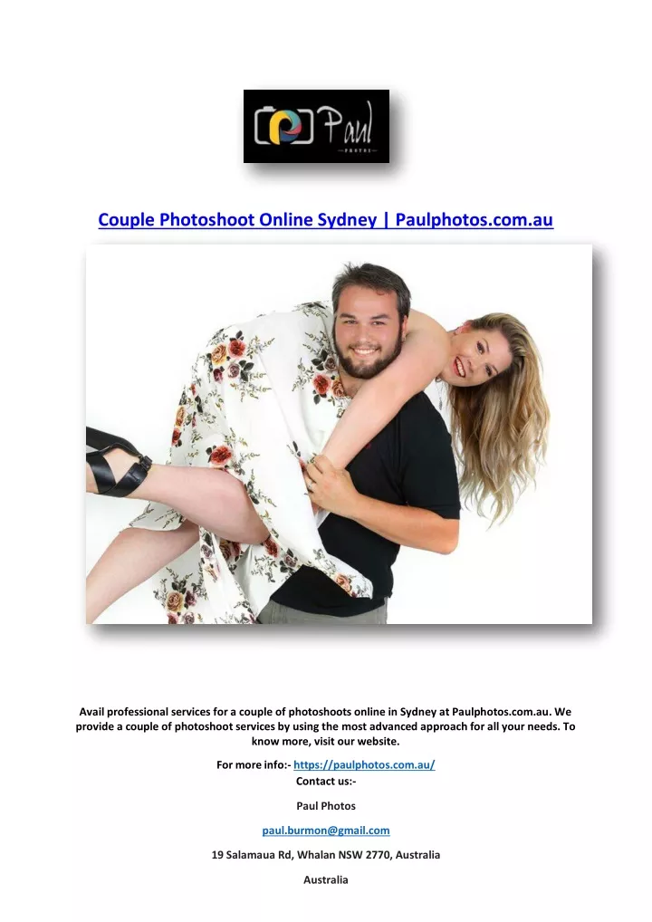 PPT Couple Photoshoot Online Sydney PowerPoint Presentation free PPT Couple Photoshoot Online Sydney PowerPoint Presentation free