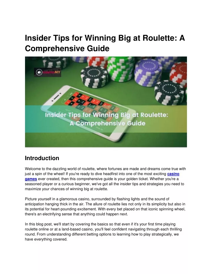 insider tips for winning big at roulette