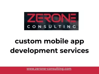 custom mobile app development services