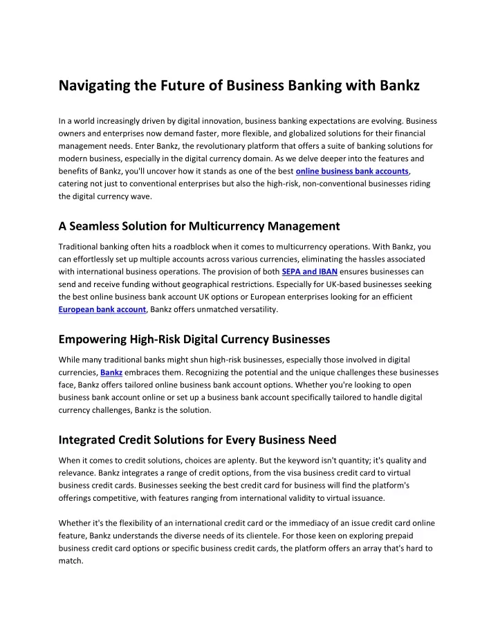 navigating the future of business banking with