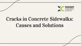 Cracks in Concrete Sidewalks: Causes and Solutions