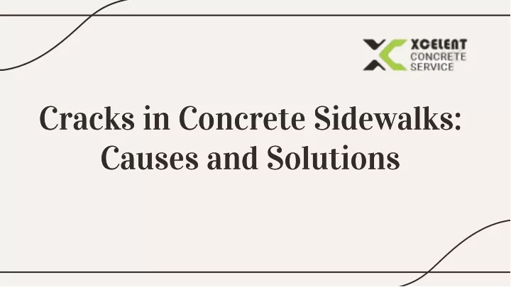 cracks in concrete sidewalks causes and solutions