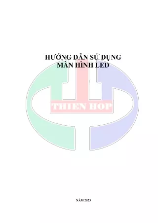 12. HƯỚNG DẪN SỬ DỤNG MÀN HÌNH LED