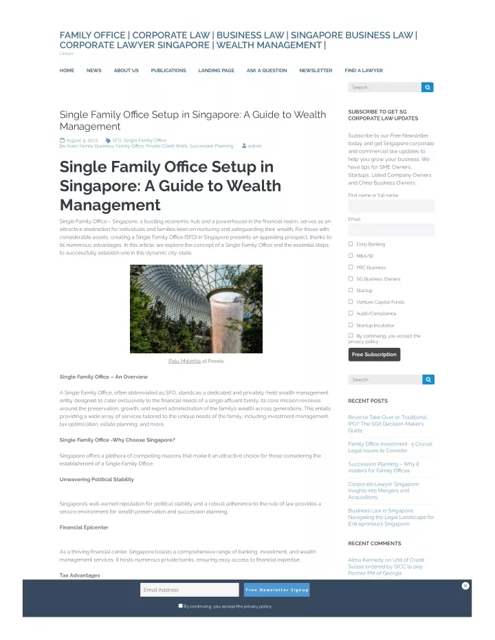 family office corporate law business