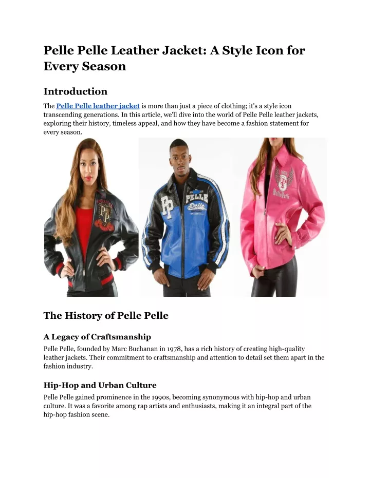 pelle pelle leather jacket a style icon for every