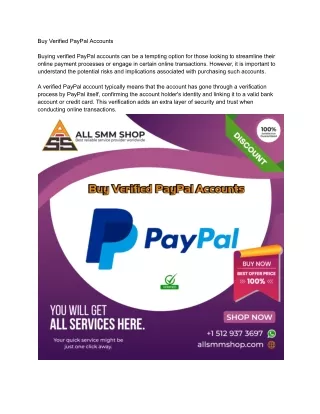 Buy Verified PayPal Accounts