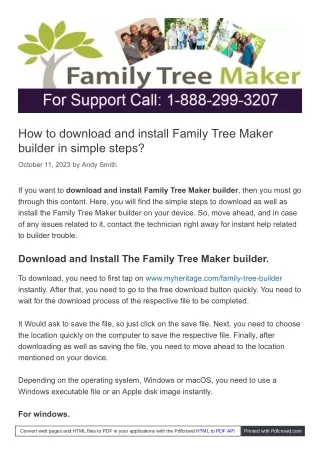 how to download and install family tree maker