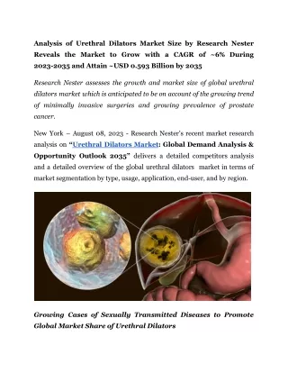 analysis of urethral dilators market size