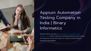 appium automation testing company in india binary
