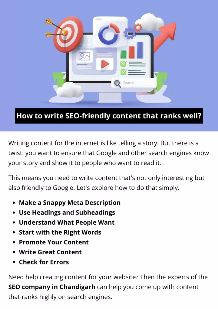 how to write seo friendly content that ranks well