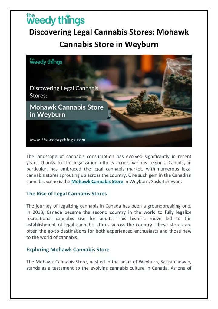 discovering legal cannabis stores mohawk cannabis