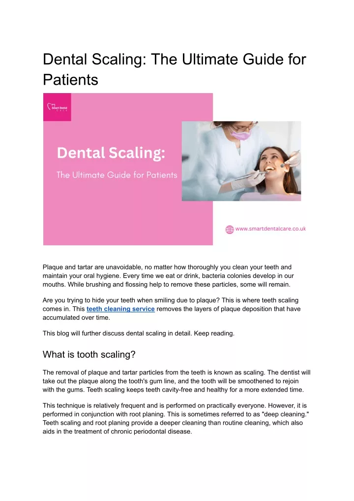 dental scaling the ultimate guide for patients