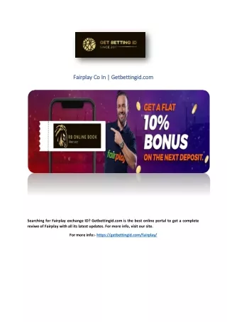fairplay co in getbettingid com fairplay