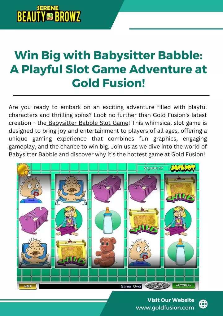win big with babysitter babble a playful slot