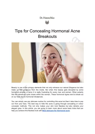 Tips for Concealing Hormonal Acne Breakouts