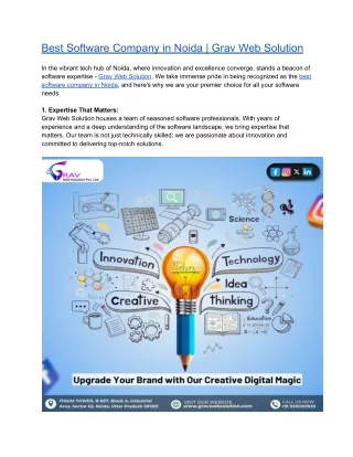 best software company in noida grav web solution