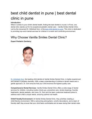 best child dentist in pune _ best dental clinic in pune