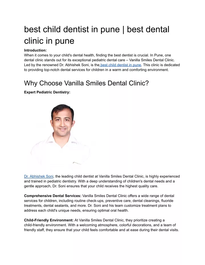 best child dentist in pune best dental clinic