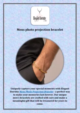 Mens Photo Projection Bracelet | Elegant Eternity