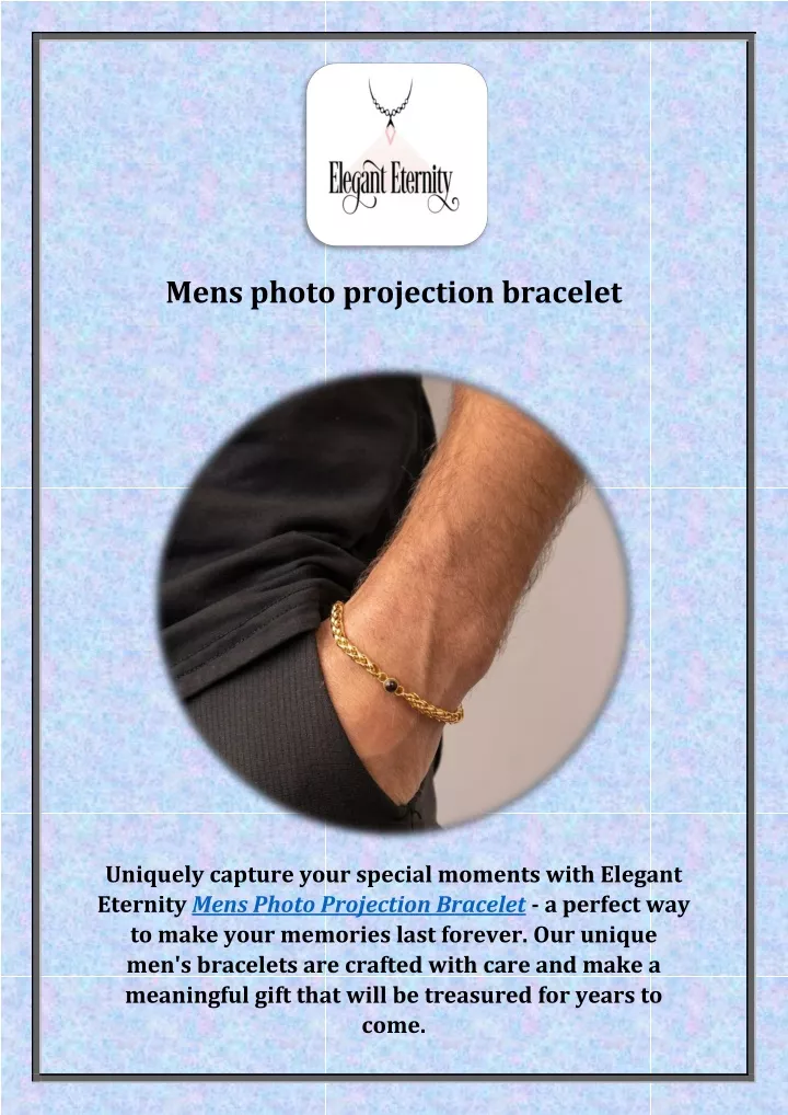 mens photo projection bracelet