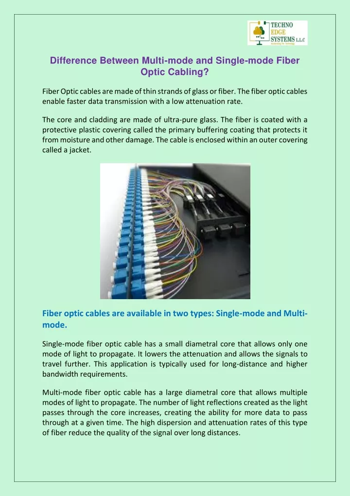 difference between multi mode and single mode