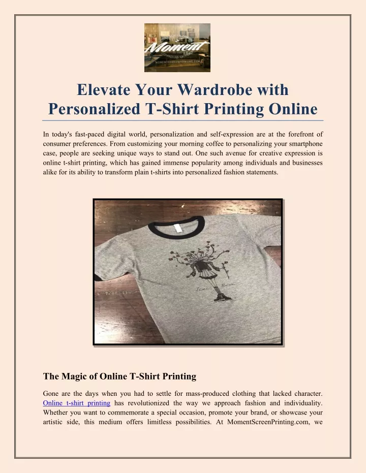 elevate your wardrobe with personalized t shirt