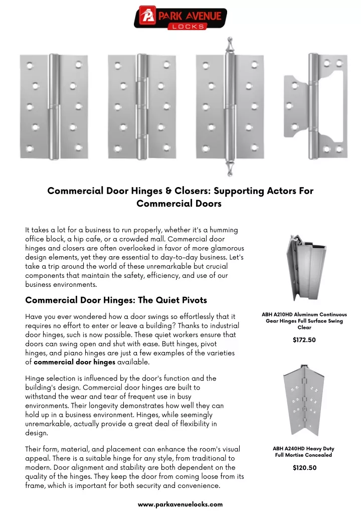 commercial door hinges closers supporting actors