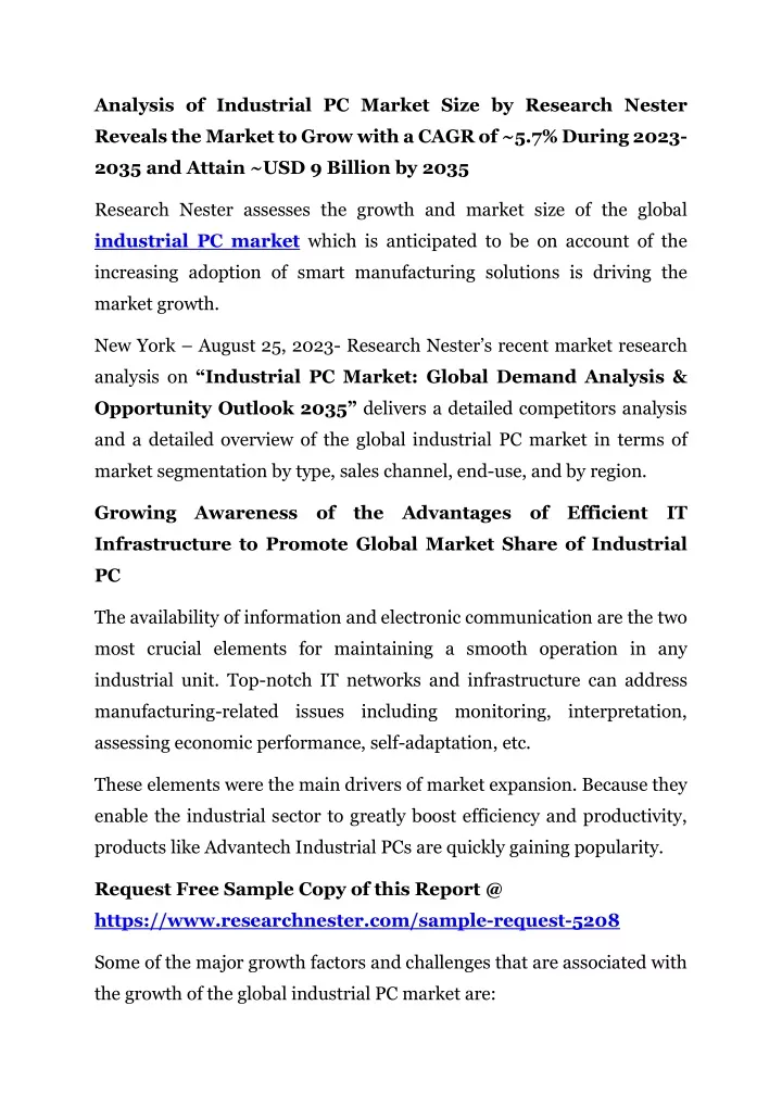 analysis of industrial pc market size by research