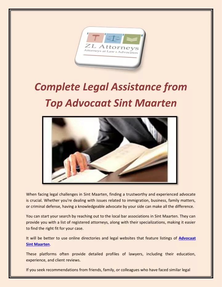 complete legal assistance from top advocaat sint